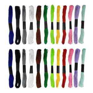 Embroidery Floss Value Pack, Embroidery Thread, Cross Stitch Thread, Sewing Strands, DIY Craft, 24 Pcs